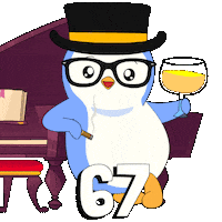 6 7 Penguin Sticker by Pudgy Penguins