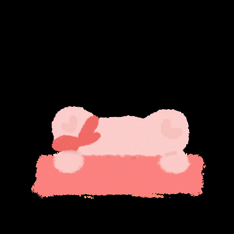 gomisquad_ giphygifmaker hello pink bear GIF