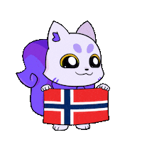 Flag Norway Sticker by Lucky Kat Studios