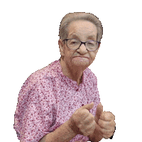 Grandma Ok Sticker by Juan David Cocina