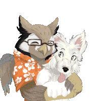 Bird Of Prey Hug Sticker by Cyrentec @ Stellar Genetic