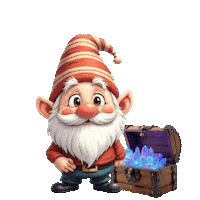 Crystals Cute Gnome Sticker