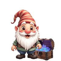 Crystals Cute Gnome Sticker