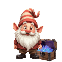 Crystals Cute Gnome Sticker