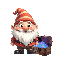 Crystals Cute Gnome Sticker