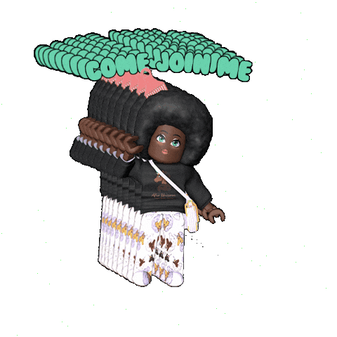 Come Join Me Sticker by Afro Unicorn