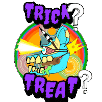 Scared Trick Or Treat Sticker