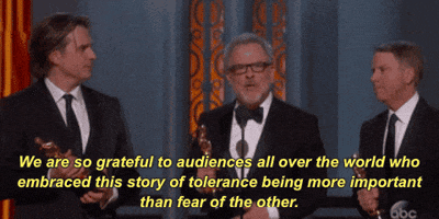 oscars 2017 we are so grateful to audiences all over the world who embraced this story GIF by The Academy Awards