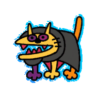 Cat Halloween Sticker