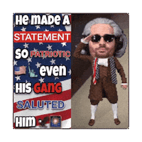 Saluting July 4 Sticker