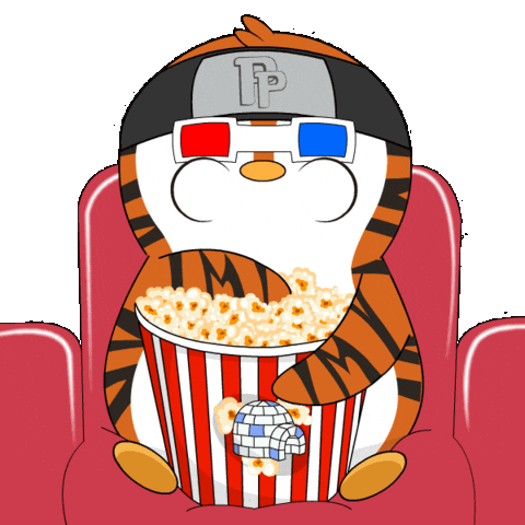 Penguin Popcorn Sticker by Pudgy Penguins