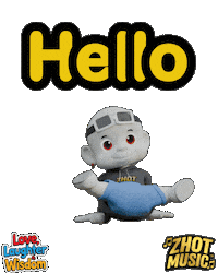Happy Hello Sticker by Zhot