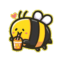 Bee Drinking Sticker