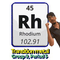 Rh Transition Metals Sticker