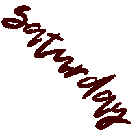 browndogfarmstudio saturday brown days of the week brown dog farm Sticker