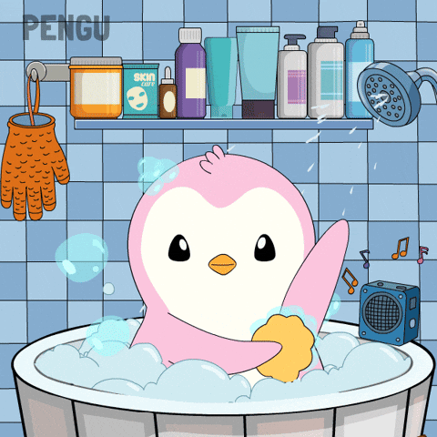 Pink Skincare GIF by Pudgy Penguins