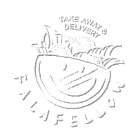Falafellow happy smile psychedelic white Sticker