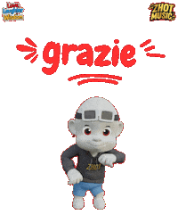 Italian Thank You Sticker by Zhot