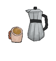Elizatodd coffee drink cafe cup Sticker