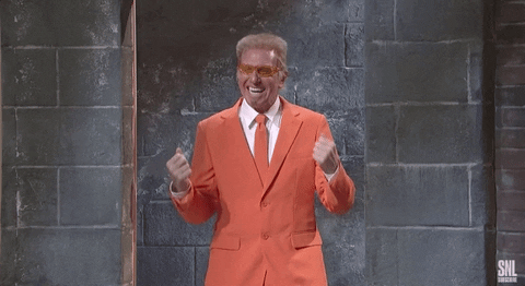 Larry David Happy Dance GIF by Saturday Night Live