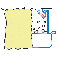 korean bath Sticker by ricebowlhead