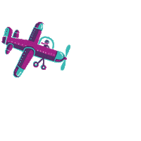 araposaeoelefante kids aviao crianças ilustration Sticker