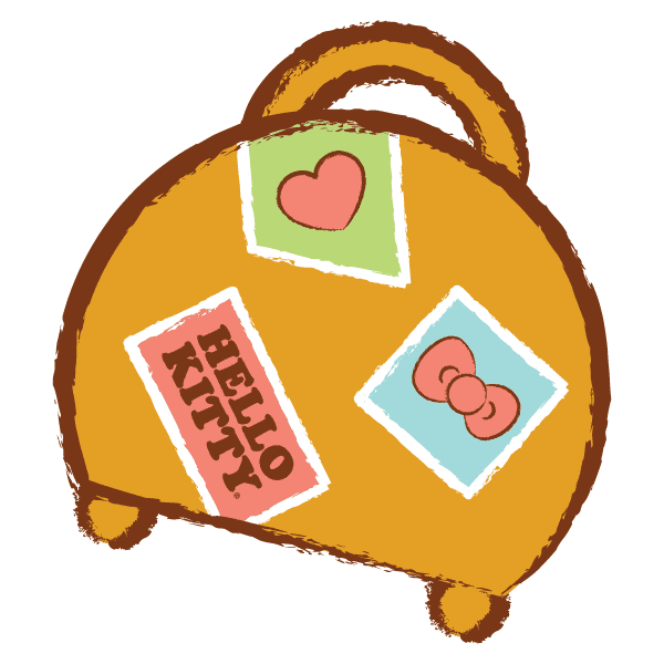 Sanrio giphyupload hello kawaii travel Sticker