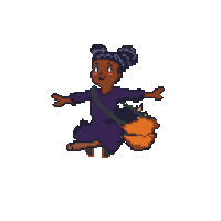 Flying Black Girl Sticker by Flossquiat