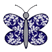 jackifier animal motion butterfly navy Sticker