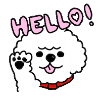 dog hello Sticker by Ivo Adventures