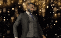 morphin dance suit lebron james fingers GIF