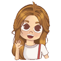 Girl Hello Sticker