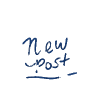 Lenajarts new blue wave new post Sticker