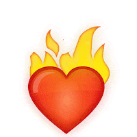 In Love Burn Sticker by emoji® - The Iconic Brand