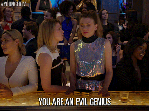 tv land you are an evil genius GIF by YoungerTV
