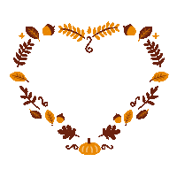Fall Season Heart Sticker by Jessica Lau