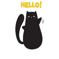 Cat Hello Sticker by Yappy Pets