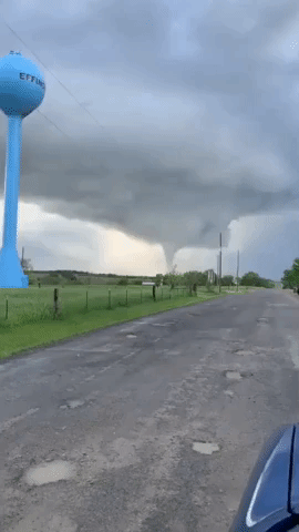 Dark Cloud and Tornado Spotted in Effingham, Kansas