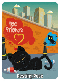 Black Cat Sleeping GIF by VeeFriends