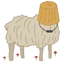 fleencampbell confused huh sheep ram Sticker