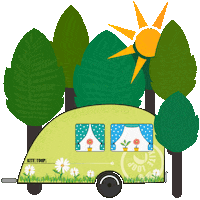 Friends Camping Sticker by KITEYLOOPY