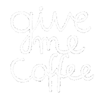 daria_solak_illustrations coffee lettering daria give me Sticker