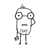 Nerd Wondering Sticker by Quipster