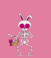 Easter Bunny Jump GIF by La Catrina Bohemia