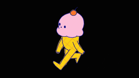 gingerrbridge giphyupload animation pink walking GIF