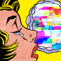 pop art crying GIF by G1ft3d