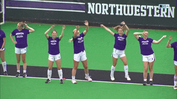 Field Hockey Dancing GIF by Northwestern Athletics