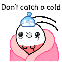 Take Care Sneezing Sticker by pikaole