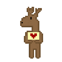 Valentines Day Pixels Sticker