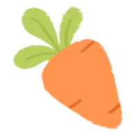 egomi carrot veggie erika gomi egomi Sticker